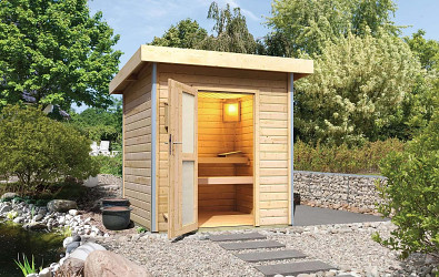 finská sauna KARIBU TORGE (86172) natur LG4012