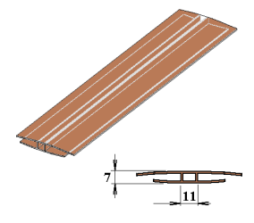 Polykarbonátový H-profil 6 mm bronz 7m PK1065-206